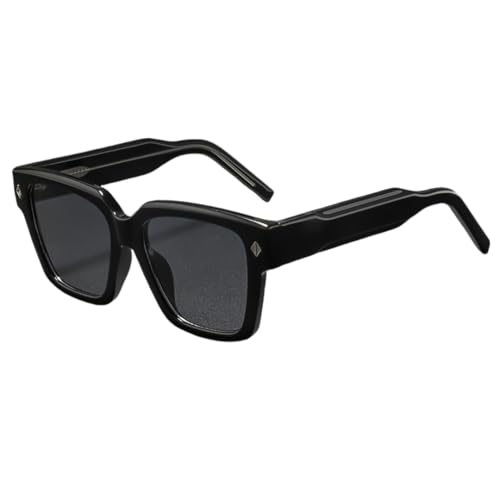 Lunettes de soleil vintage homme en TR90 noir et rivets style luxe