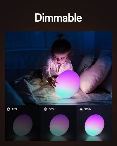 Lumary Smart Table Lamp, Led Rgbai 16 Million Color Dimmable Bedside Ambiance Lamp, Wi-Fi App Alexa Control, Compatible With Alexa, Google Home, Night Lamp For Bedroom, Living Room, Diy Decoration #TOP4
