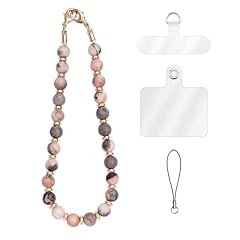 flintronic Perline Cordino per Cellulare, Cordino per Telefono Universale, Cordino Tracolla Universale, Cordino Corto con Patch per iPhone Huawei Samsung e Tutti Gli Smartphone