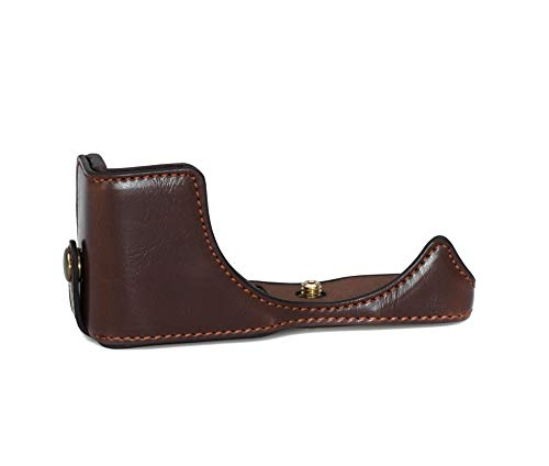 Funda semirrígida para cámara Canon EOS M10 (piel sintética), color marrón