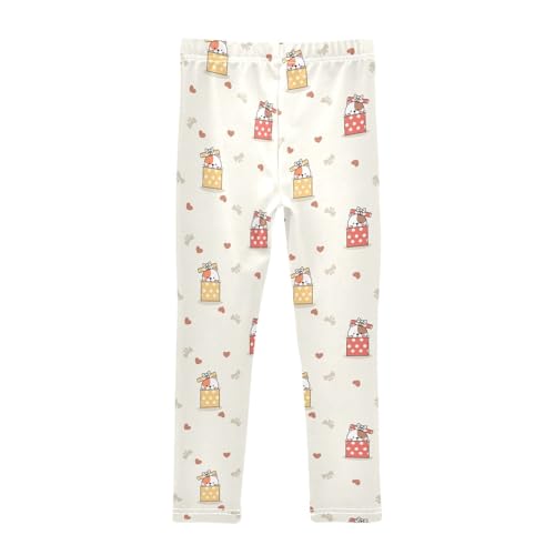 Girls Leggings Cat in Box Cartoon Toddler Girls Clothes Leggings for Girls Toddler Girls Leggings 3-4T2