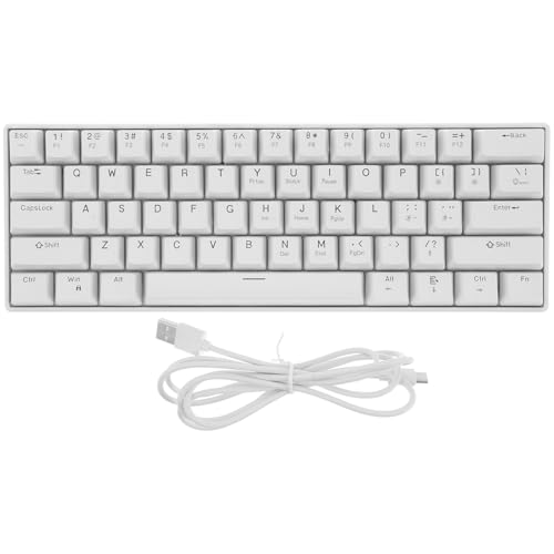 Clavier mécanique gamer compact blanc filaire anti-latence USB
