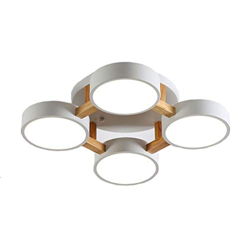 Plafonnier LED moderne en métal et acrylique blanc au design semi-encastré épuré