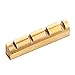 XIUOYN 4-String Slotted Electric Bass Brass Nut Bass Guitar Brass Nut Up Saddle Electric Bass Pre-Slotted Nut Replacement Parts