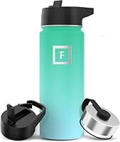 Edelstahl Trinkflasche mit Strohhalm - 650/950/1200/1800 ml - Kohlensäure Geeignet Auslaufsicher Doppelwandig Isoliert Thermosflasche BPA-Freie - Wasserflasche Sport Gym Fitness Reisen Kinder