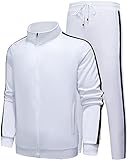 GXAMOY Men's Athletic 2 Pieces Tracksuit Casual Full Zip Jogging Sweat Suit Workout Sports Set Sport