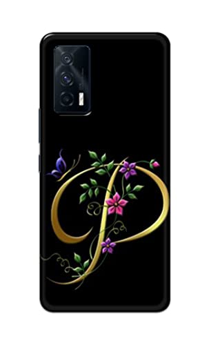 Image of Printed Hard Back Cover Case for Vivo iQOO 7 5G Back Cover (Alphabet P) -1803