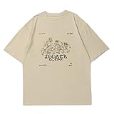 anime t shirt online shop philippines Passform: lockere Passform Aelfric Eden Herren Oversized Anime Tshirt Japanisch Aufdruck Vintage Rundhals Tee Damen Sommer Tops Khaki