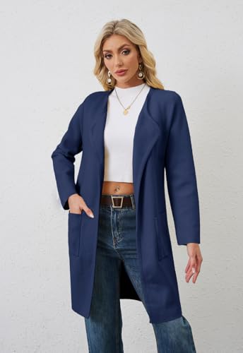 Image of Alaster Queen Women's Open Front Knit Long Fall Sweater Cardigan Coatigan