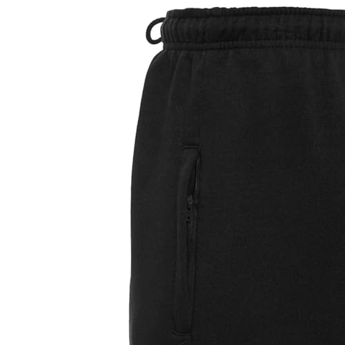 H&F Men Open Hem Tracksuit Bottoms Joggers Fleece Pants Slim Fit Sweatpants Draw String Gym Sports Trouser Jogging Bottoms Zip Pockets Plus Size Yoga Set S M L XL 2XL 3XL 4XL 5XL (XL, Black) - Image 6