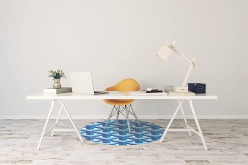 Tapis pour protection ø100 cm antidérapant avec graphismes 3D modernes - 5