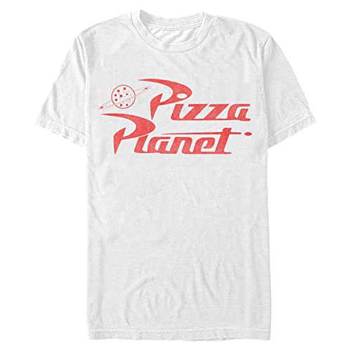 Disney Pizza Planet T-Shirt Blanc XXL Coupe Longue Finies les Tailles Courtes