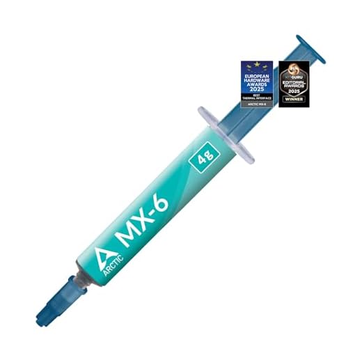 ARCTIC MX-6 (4 g) - Ultimate Performance Thermal Paste for CPU, Consoles, Graphics Cards, laptops, Very high Thermal Conductivity, Long Durability, Non-Conductive, CPU Thermal Paste