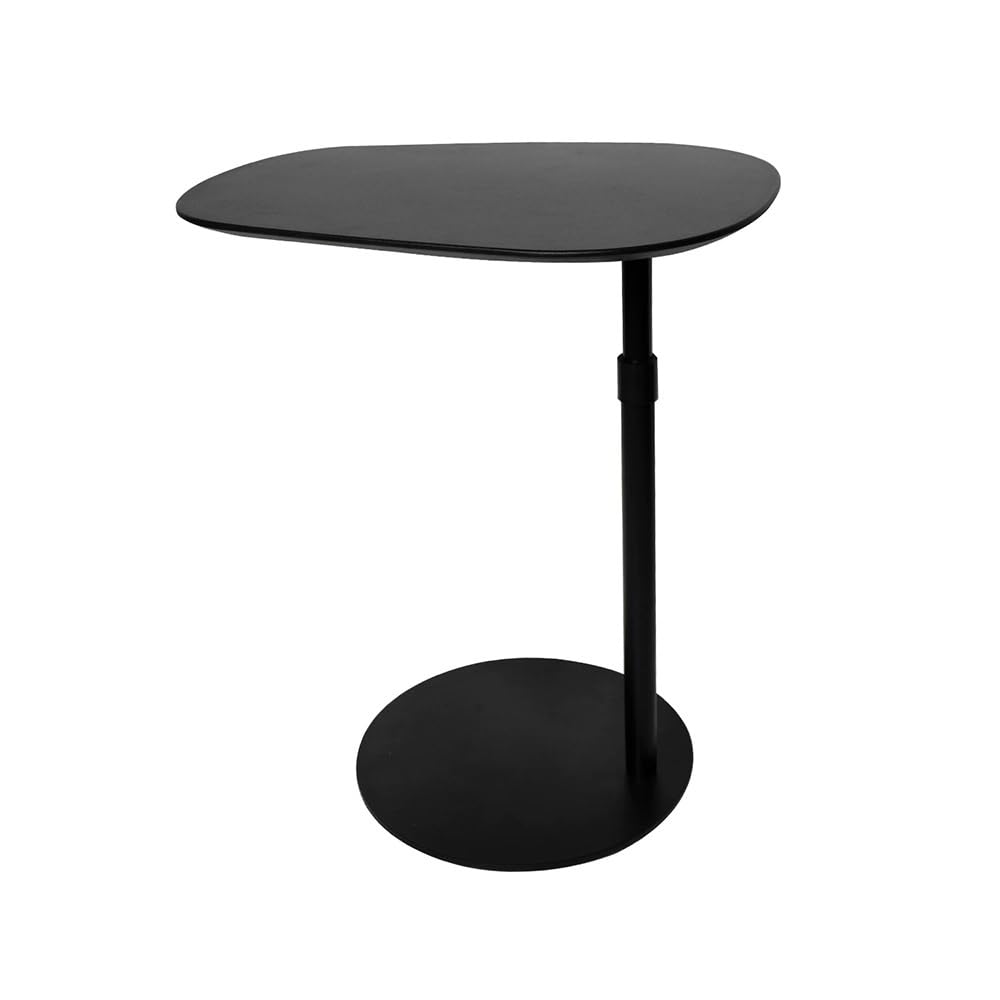 ZTHYSHOZ Side Table Adjustable Bedside Table Tea Sofa Side Mobile Study Standing Pneumatic Lift(Black)