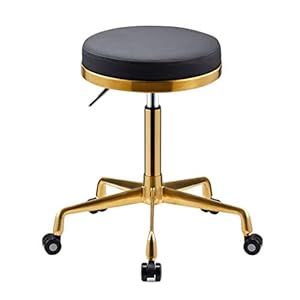 TXXM Friseurstuhl, spezielle Riemenscheibe Hocker for Schönheitssalons, Friseurladen Friseur, Maniküre, Haarschneide Stuhl Dreh (Color : Black)