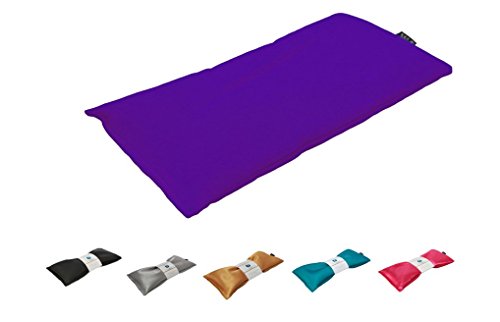 Unscented Eye Pillow - Migraine, Stress & Anxiety Relief - #1 Stress Relief Gifts - Made in USA, Organic Flax Seed Filled (Royal Purple)