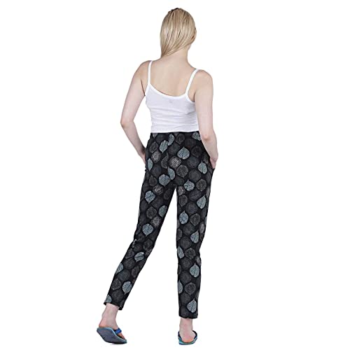 Image of Women's Cotton Printed Night Pyjama with Two Pockets
