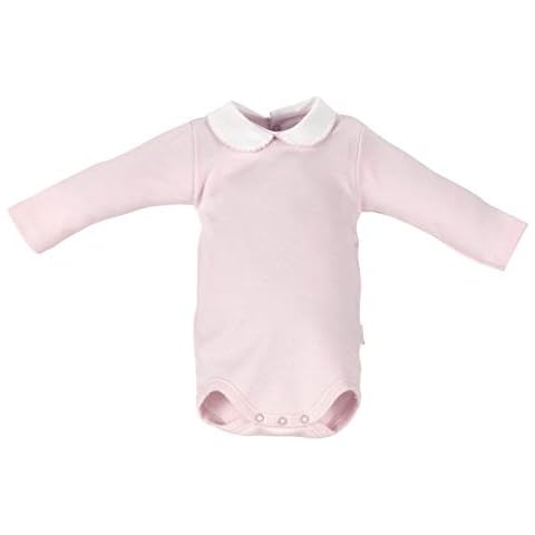Cambrass Unisex Baby Interlock Round Collar Long Sleeve Bodysuit Pink , 3 Months Cover