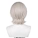 maysuwell Cosplay Wig Gray Brown Short Straight Unisex Hair Halloween,Christmas,Daily Fashion,Anime and Gaming Expo,Fancy ball,Comic Con