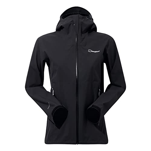 Berghaus Women's Mehan Vented Waterproof Shell Jacket | Durable | Breathable Rain Coat, Black, 14