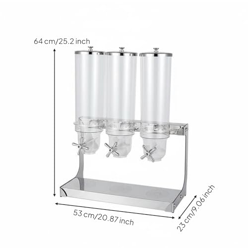 Dispensador de cereales en acero inoxidable de tres módulos 7