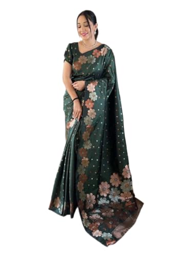Sari floral Banarasi en soie pour mariages et grandes fêtes