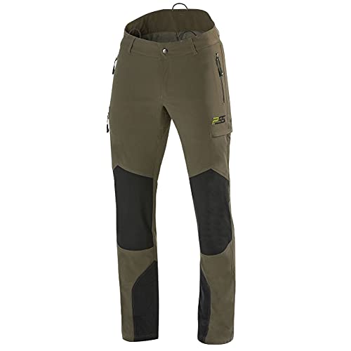 PSS Outdoorhose X-treme Stretch - Wasserabweisende Jagdhose dehnbar - Robuste Hose für die Jagd atmungsaktiv - Trekkinghose mit verstärkten Knieen, Größe:52