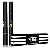 LA PURE Waterproof Eyeliner Stamp - 2 Wingliner Black Make Up Pens, Vamp Style Wing, Smudgeproof & Sweatproof, Perfect Cat Eye Look, Winged Long Lasting Liquid Eye Liner Pen, Eyeshadow, No Dipping