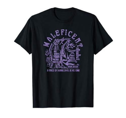 T-shirt Maleficent Disney Villains noir mode alternative motif forêt de ronces