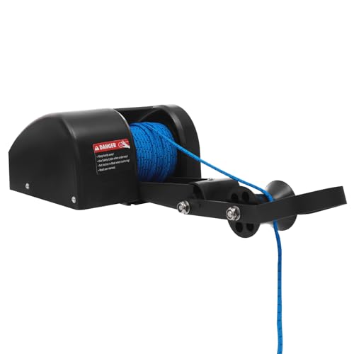 Winche eléctrico para barco 12V DC, capacidad ancla 35 lbs, cuerda trenzada 100ft miniatura 3