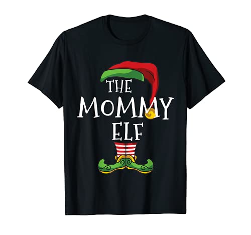 The Mommy Elf Matching Family Christmas Group Funny Couples Camiseta