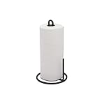 Umbra Squire Free-Standing Paper Towel Holder for Kitchen or Bathroom, Modern Metal Design Looks Like Cast Iron, Black