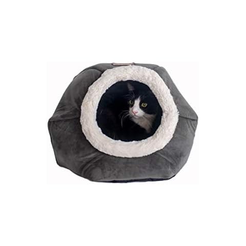 Cama para gatos ARMARKAT C80CSH/MB de terciopelo gris Cover