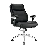 Realspace Modern Comfort Keera Bonded Leather Mid-Back Manager's Chair, Onyx/Chrome