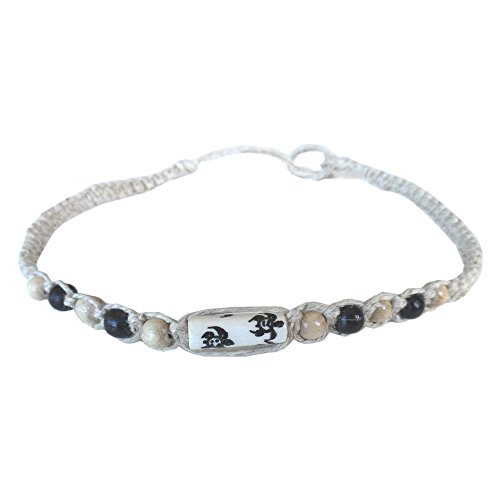 Hawaiian Honu Sea Turtle Hemp Bead Choker Necklace