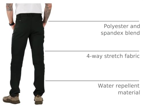 Ellobird Mens Flex Cargo Hiking Pants, Work Outdoor, Water Repellent 4-Way Stretch Lightweight, Men's Tactical Travel by Ellobird - Used condition - Image 3