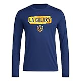 adidas Men's LA Galaxy MLS Long Sleeve T-Shirt, Team Navy Blue, X-Large