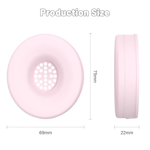 Cubiertas de almohadillas de silicona compatibles con Beats Solo 4 y Solo 3 Wireless – Fundas protectoras lavables y resistentes al sudor para almohadillas de auriculares on-ear (1 par/Rosa) miniatura 3