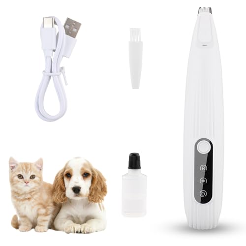 Tagliacapelli per Cani, Beihre Tosatrice per Gatti Elettrico Rasoio Cane tosatrice con luce LED,Impermeabile IPX5 per Cani Gatti Animali Zampa, Orecchio, Occhio, Viso