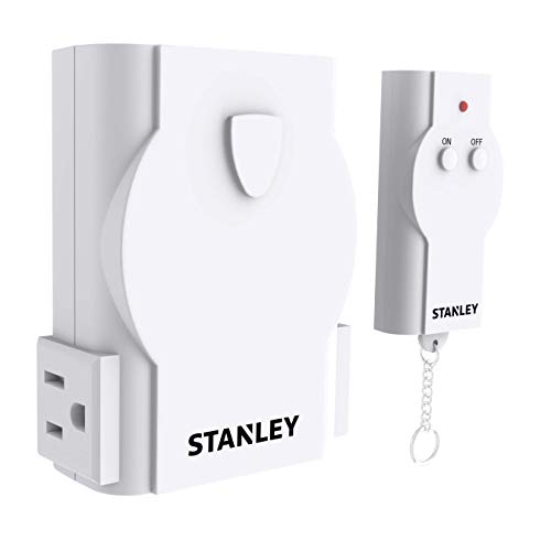 Stanley 31162 Remote Control Twin, Grounded 2-Outlet Indoor Wireless Remote,White