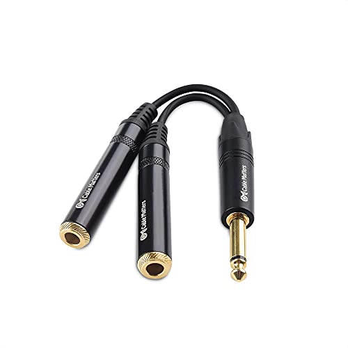 Cable splitter 6.35mm TS macho a 2x TS hembra 2 unidades miniatura 4
