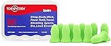 TOENNESEN Soft Foam Comfortable Ear Plugs NRR 33dB Reusable Noise Cancelling Soft Foam In Ear Plugs Noise Reduction for Sleeping,Snoring,Shooting,Work,Study,Travel 5 Pairs Green