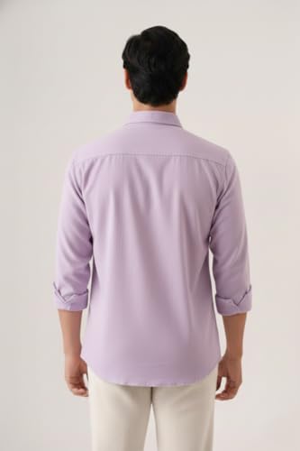 Image of CRYSTAL SKY Men Airy Linen Cotton Shirt Regular Fit Full Sleeves Solid Formal Shirt Stylish Daily Casual Office Wear