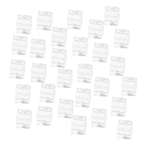 Hielo simulado de plástico Alipis, 100 cubitos transparentes reutilizables 2
