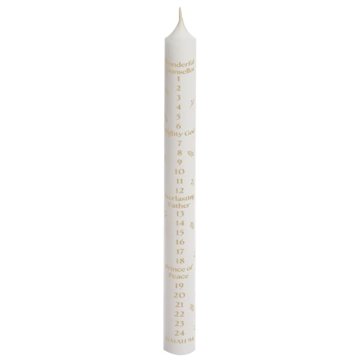 The Christian Candle Company - Names of Jesus Advent Candle - Isaiah 9:6