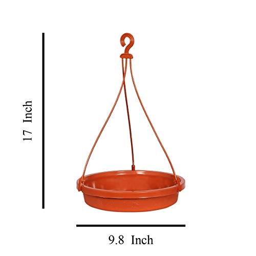 Image of Bird Feeder Bowl, Birds Water Feeding Bowl with Hanging Hook, Bath tub for Cage and Garden Birds. (25x5 Cm) Pack of 2