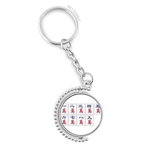 Llavero de Mahjong oriental giratorio, el regalo cultural perfecto
