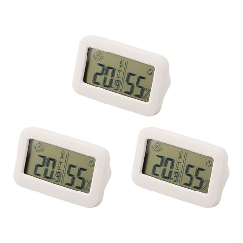 Yuanpgky Lot de 3 mini thermomètres numériques d'intérieur et d'extérieur pour maison, serre, armoire, cave à vin, bétail
