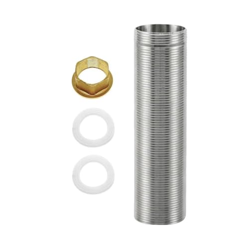 BE‑TOOL Tap Repair Kit Threaded Pipe Copper Nut 2 Rubber Seals(150mm)