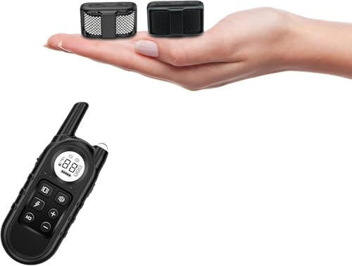 Tiniest Dog Shock Collar for 2 Dogs, Lightest Dog Training Collar with Remote for 2 Small Dogs 5-15lbs & Medium Large Dogs/Puppies, Waterproof, Rechargeable, 1300ft Range (2 White Black Dot Collars)
